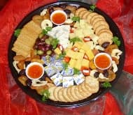 Cheese and cracker platter prepared for a function